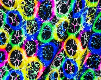 New Luxury Rainbow abstract design multicolor print on best quality of nylon spandex 4-way stretch 58/60”