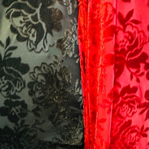 Deluxe burnout flower design 4-way stretch velvet 58/60” High quality fabrics by AlexLAFabrics