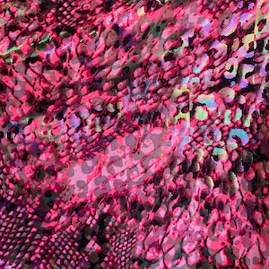 Animal print iridescent snake hologram foil metallic 4way stretch 58/60&quot; Sold by the YD. Ships worldwide from Los Angeles California USA.