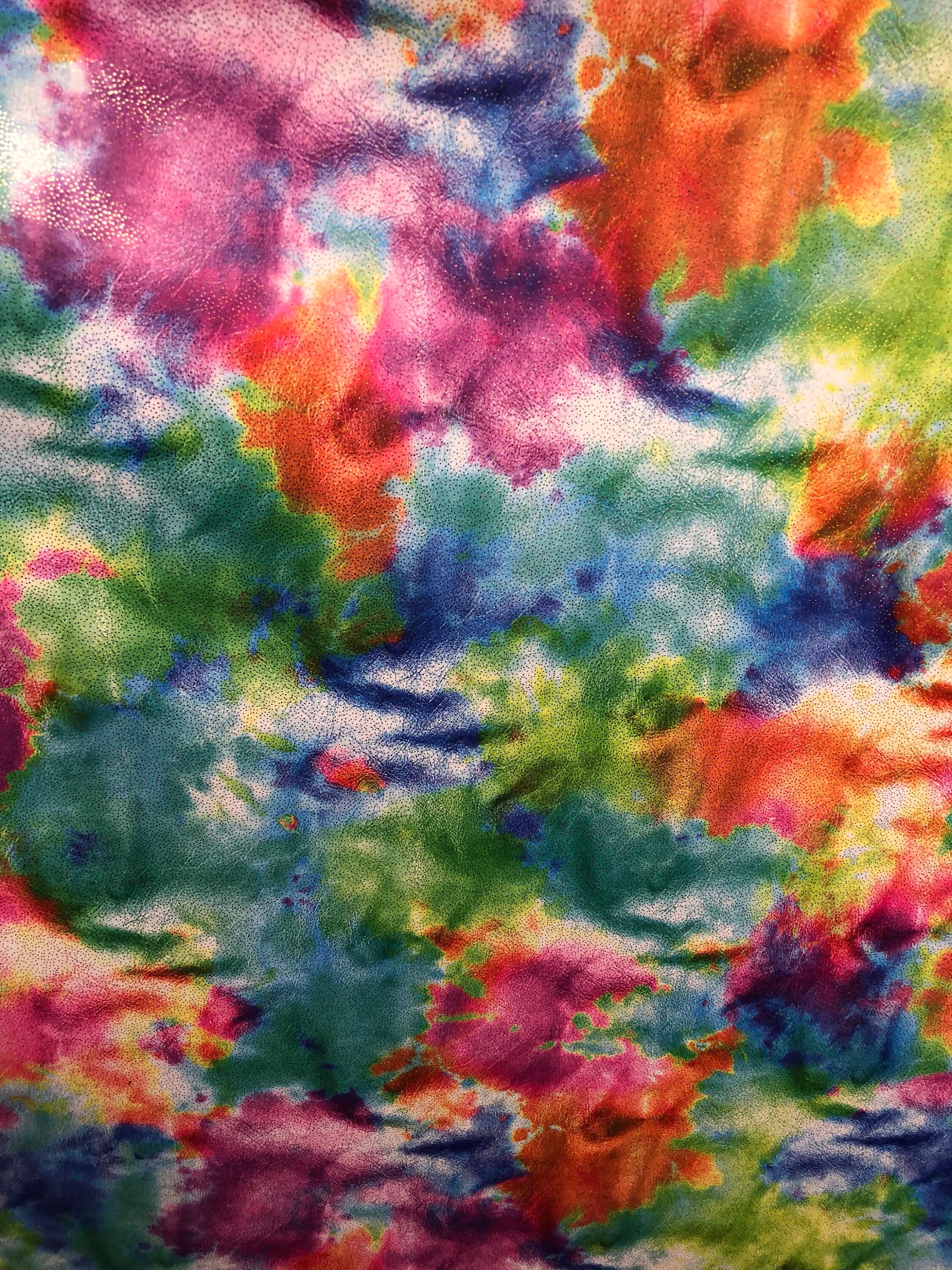 New Tie Dye Nylon Spandex With Foil All Over 4way Stretch Etsy