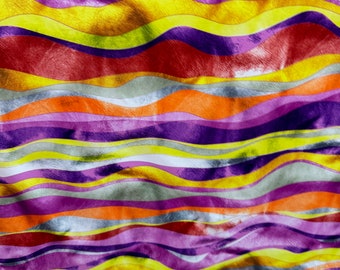 New wavy abstract design multicolor print on great quality of nylon spandex 4-way stretch 58/60”