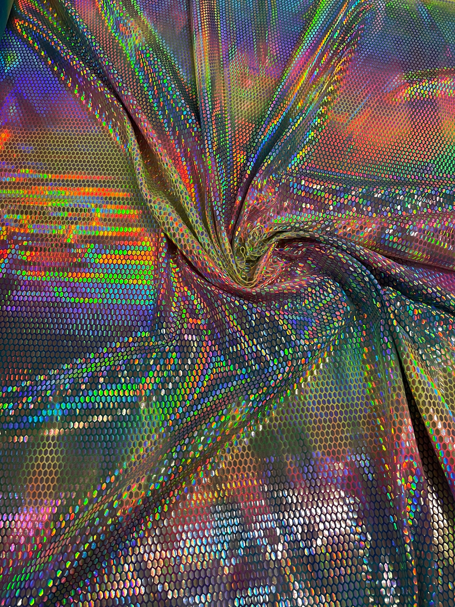 New Tie Dye Nylon Spandex With Iridescent Sequins Etsy