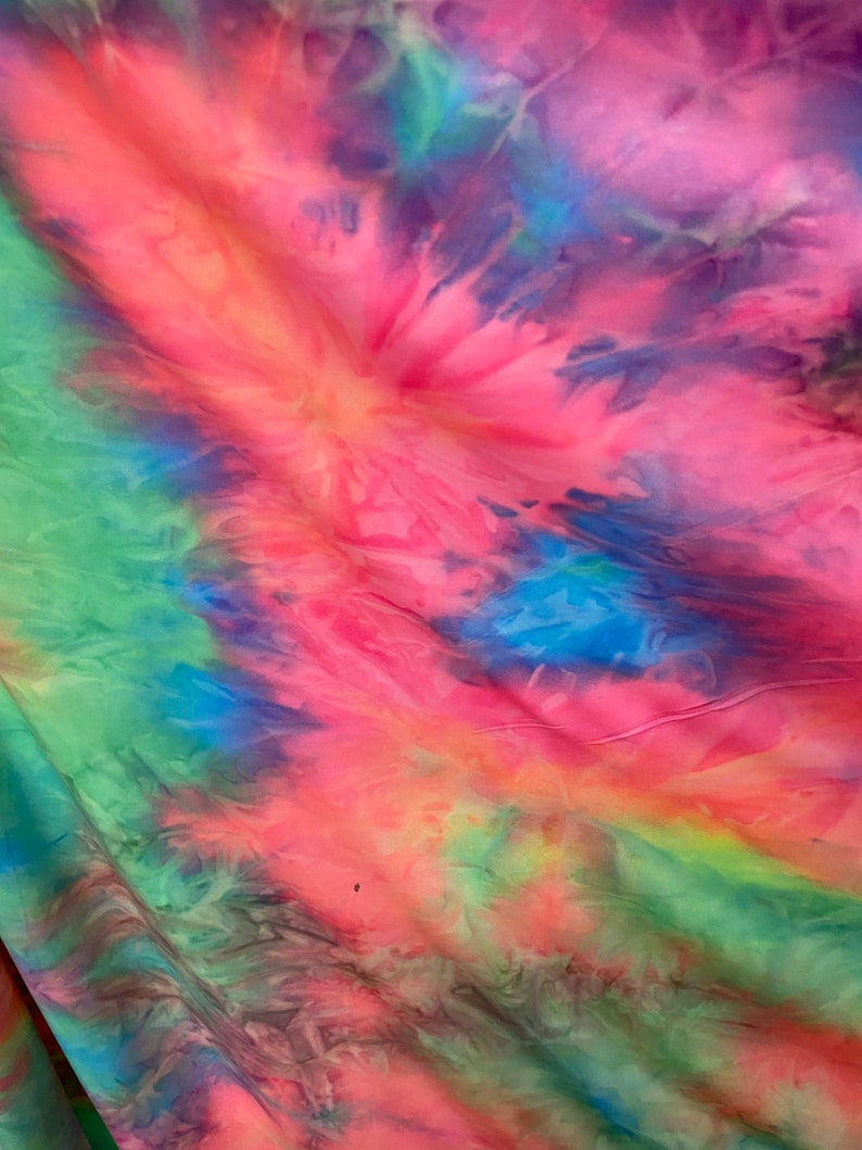 New tie dye pastel colors print on poly spandex medium weight | Etsy