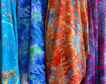 New Modern Abstract Splash Design With foil nylon spandex 4-Way Stretch 58/60” Sold By The YD. Ships Worldwide From Los Angeles California