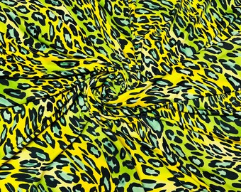 New Leopard design print on great quality of nylon spandex 4-way stretch 58/60” Sold by the YD. Ships worldwide from L.A