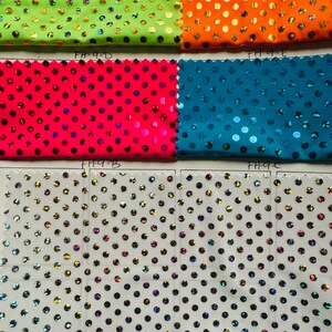 New Hologram Trans sequins on spandex base 4-way stretch 58/60” High quality fabrics by AlexLAFabrics