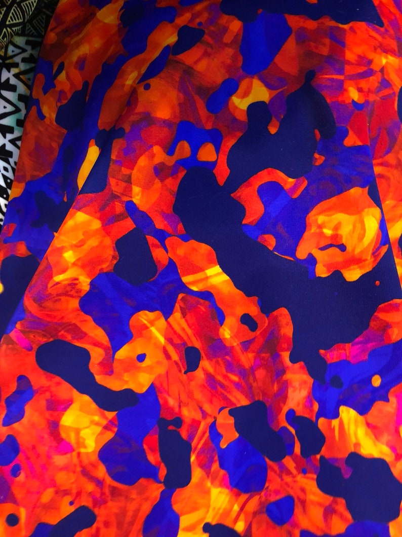 New camouflage print design 4way stretch 5860 Sold by the YD Ships worldwide from Los Angeles California USA. Spandex fabric by the YD