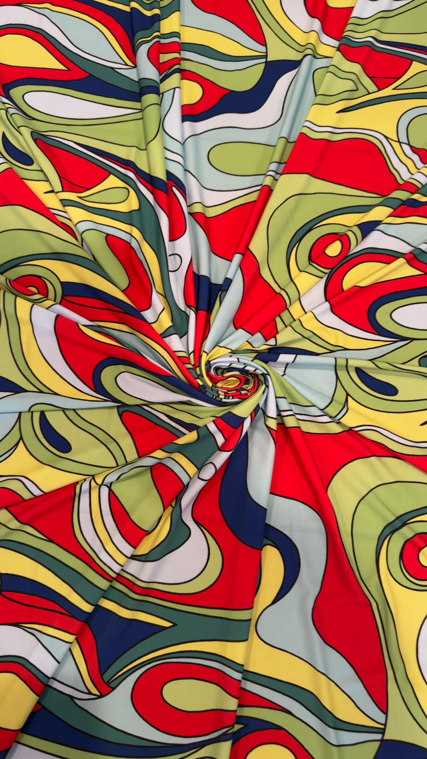 Luxury Modern Abstract Fashion Design Print on Great Quality of Poly ...