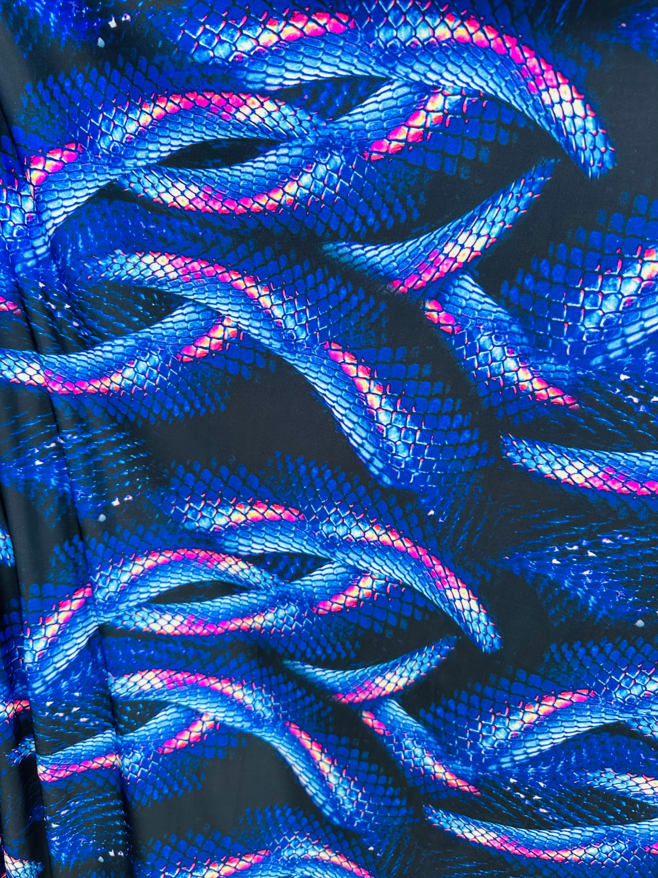 Anaconda Amazon design exotic snake print on great quality of nylon spandex 4-way stretch 58/60”