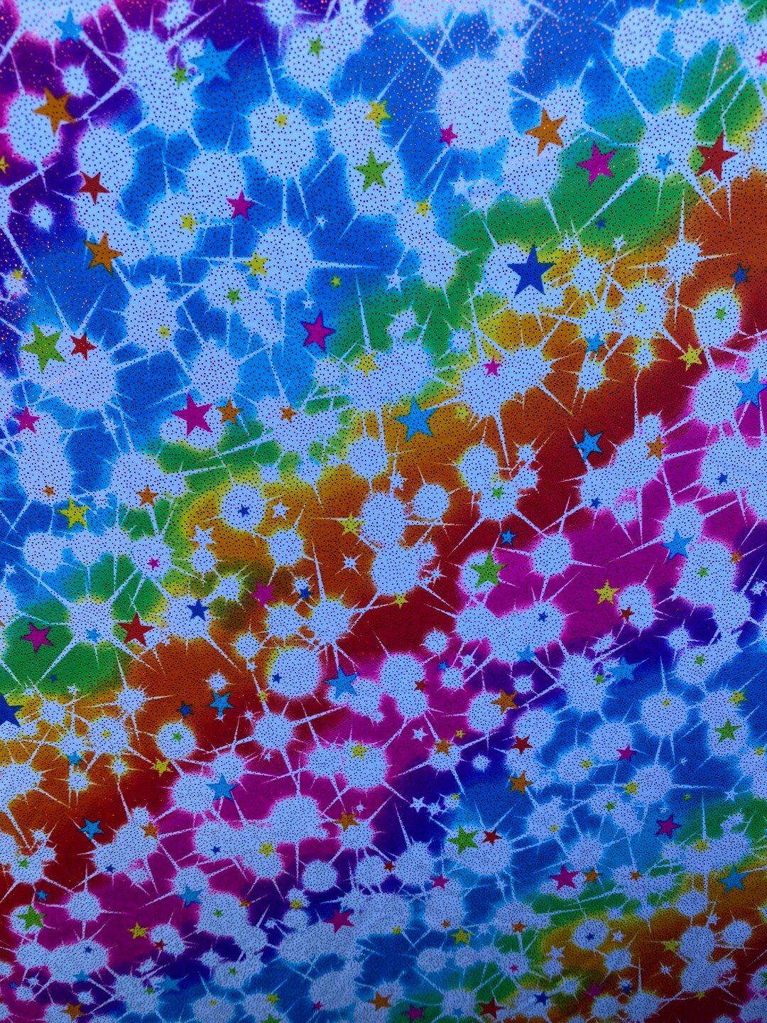 New Stars Design Print on Nylon Spandex With Foil 4way Etsy