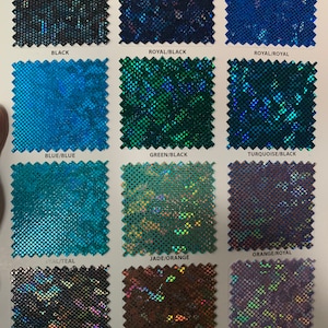 Shatter glass B'dazzled hologram metallic nylon spandex 4way stretch 58/60" Sold by the YD. Ships worldwide from Los Angeles California USA.