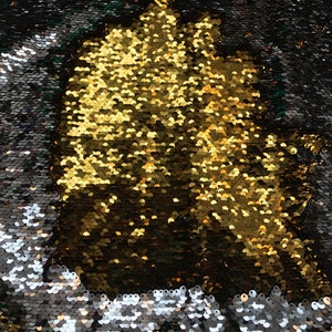 Flip up Sequins Gold/silver Reversible 2 Tone Sequins With Spandex Base ...