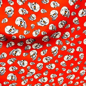 Terminator Skull Design on nylon spandex 4-Way stretch 58/60” Sold by the Yd. Ships worldwide From Los Angeles California USA. image 5