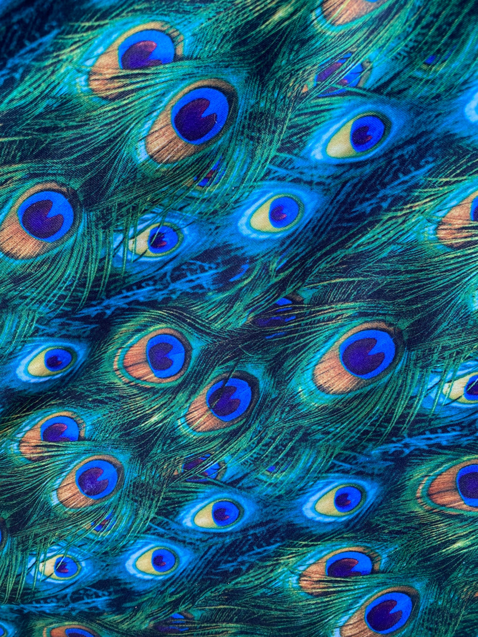 Peacock Design Print of Great Quality of Nylon Spandex 4-way | Etsy