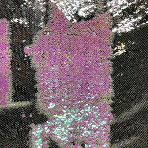 New Flip up Sequins Reversible Sequins Iridescentpink/silver Spandex ...