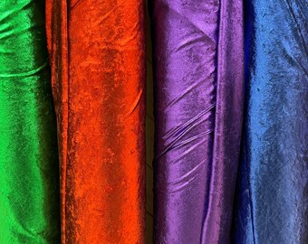 New shimmer foil on stretch velvet 4-way stretch  58/60” Sold by the YD. Ships Worldwide from Los Angeles California USA.