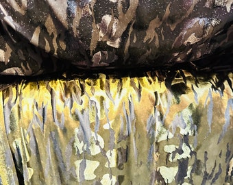 Camouflage Ausbrenner Luxus Stretch Samt 4-Wege Stretch 58/60 ”Hochwertige Stoffe von AlexLAFabrics