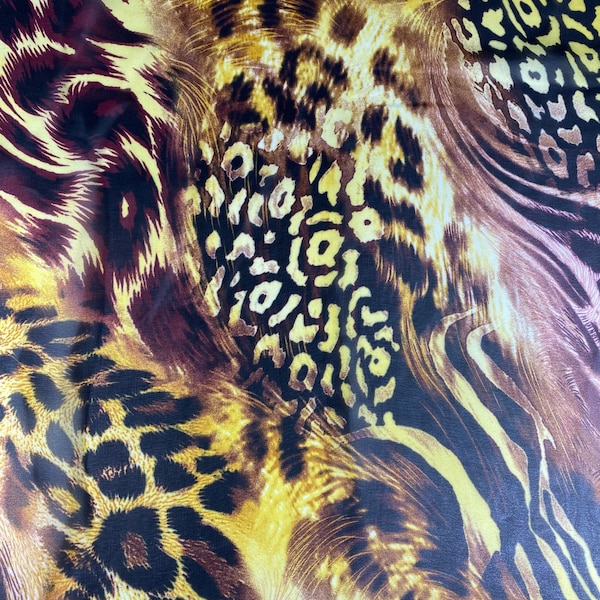 New Exotic Leopard design print on great quality of high multi chiffon non stretch 58/60” Sold by the YD. Ships worldwide from Los Angeles C