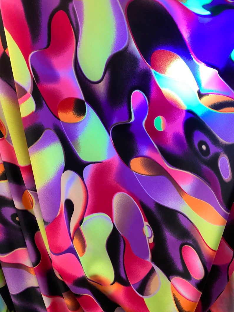 New UV Light Reflective Abstract Design Multicolor Neon Bubble - Etsy