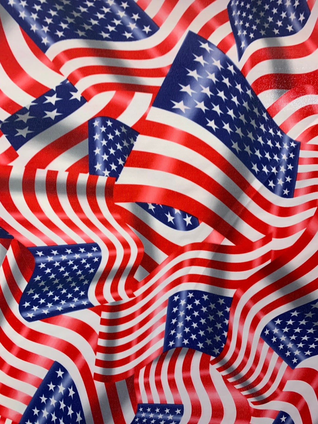 American Flag Design Print on Heavy Nylon Spandex 4way Stretch 58/60 ...