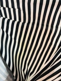Striped design 1/2” White/Black print on great quality of nylon spandex 4-way stretch 58/60” Sold by the YD. Ships Worldwide from L.A