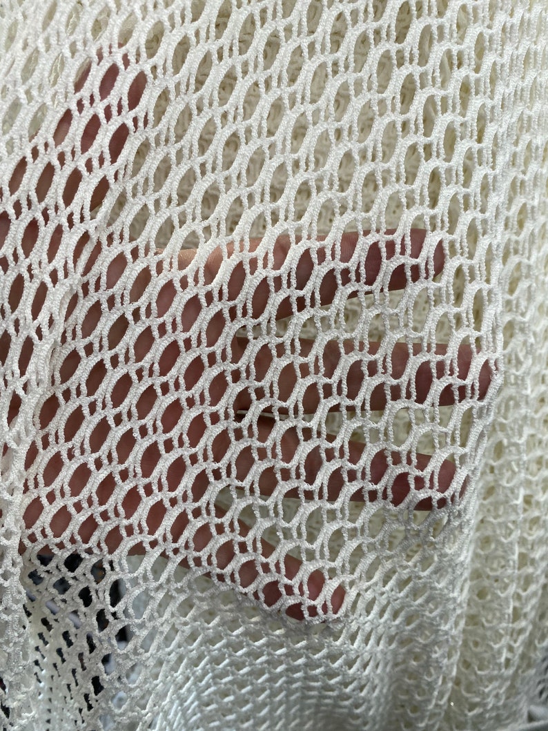 New 3D Fishnet off White 2-way Stretch 58/60” Sold by the YD. Ships ...