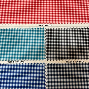 Gingham design small size printed on best quality of nylon spandex 4-way stretch 58/60” Sold by the YD. Ships Worldwide from Los Angeles