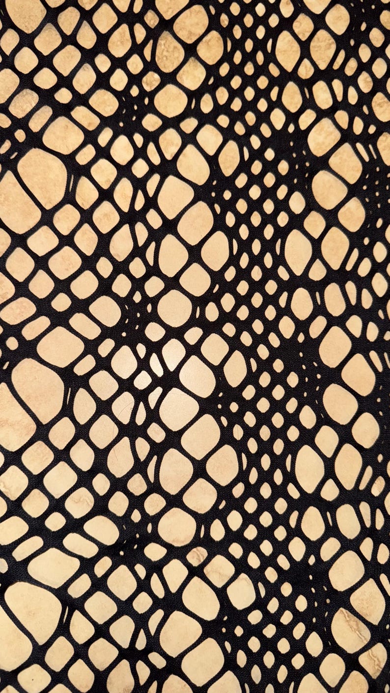 Black Fishnet Lacer Cut Design 4-way Stretch Nylon Spandex 58/60” High ...