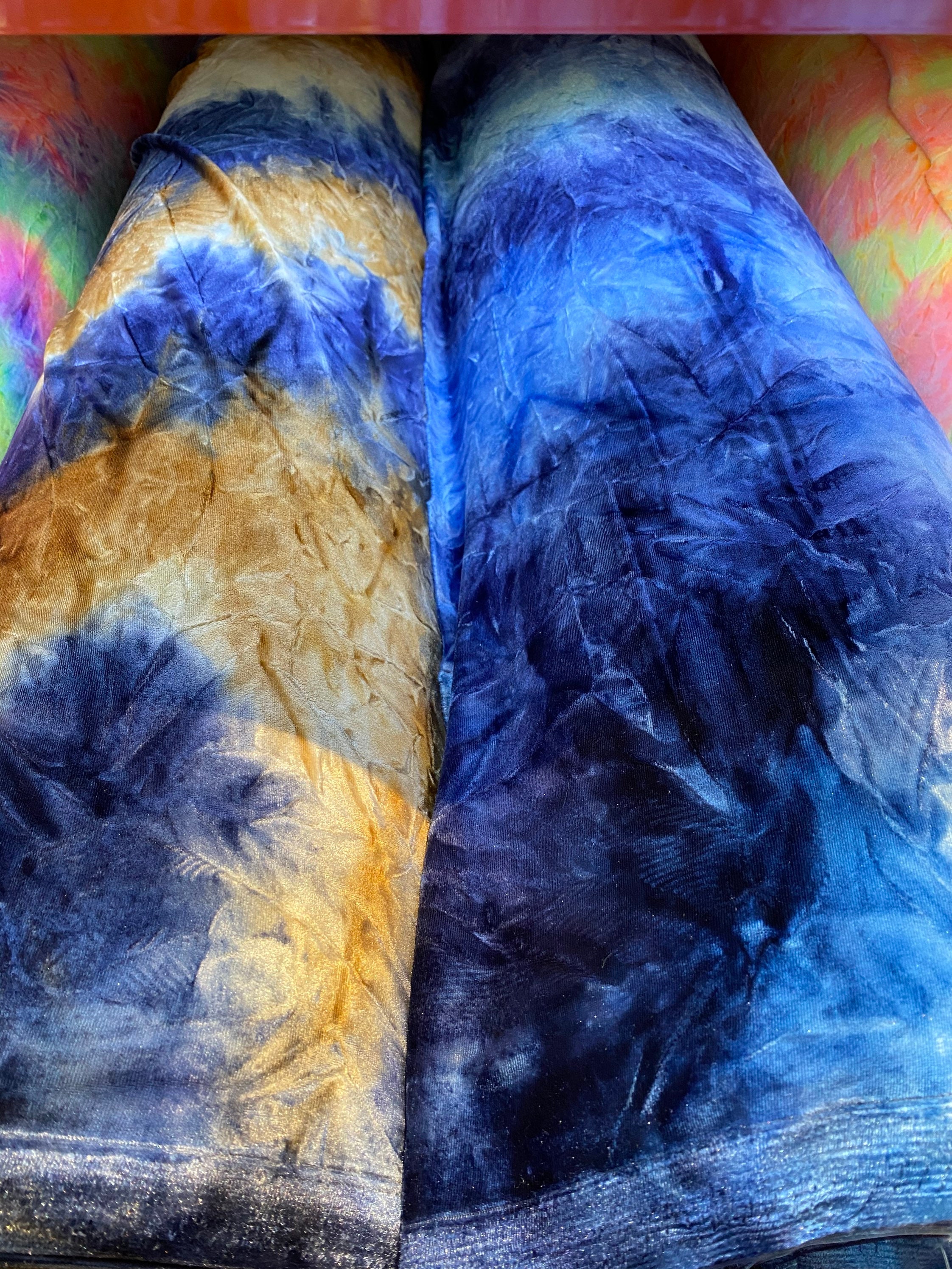 Luxury Tie Dye Velvet 4way Stretch Best Quality of Stretch Etsy
