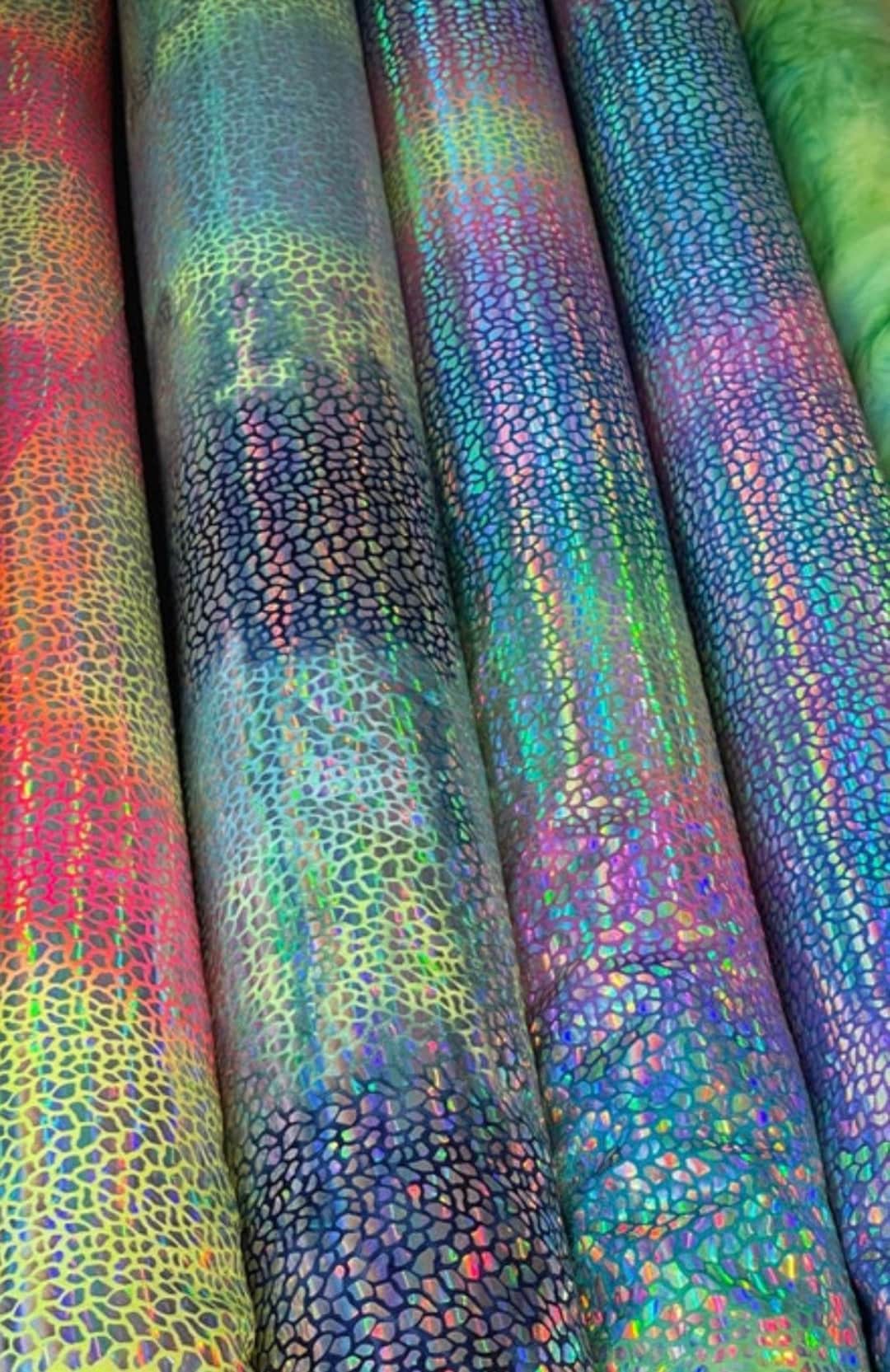 Clear Iridescent Sequins-Dragon Scales Embroider on a Mesh-Sold by the Yard. main image 0