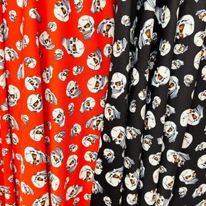 Terminator Skull Design on nylon spandex 4-Way stretch 58/60” Sold by the Yd. Ships worldwide From Los Angeles California USA. image 7