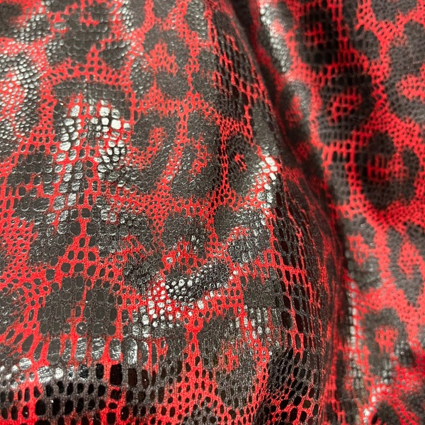 Exotic Leopard design print On Interlock with foil non stretch 58/60" Sold by the YD. Ships Worldwide from Los Angeles California USA