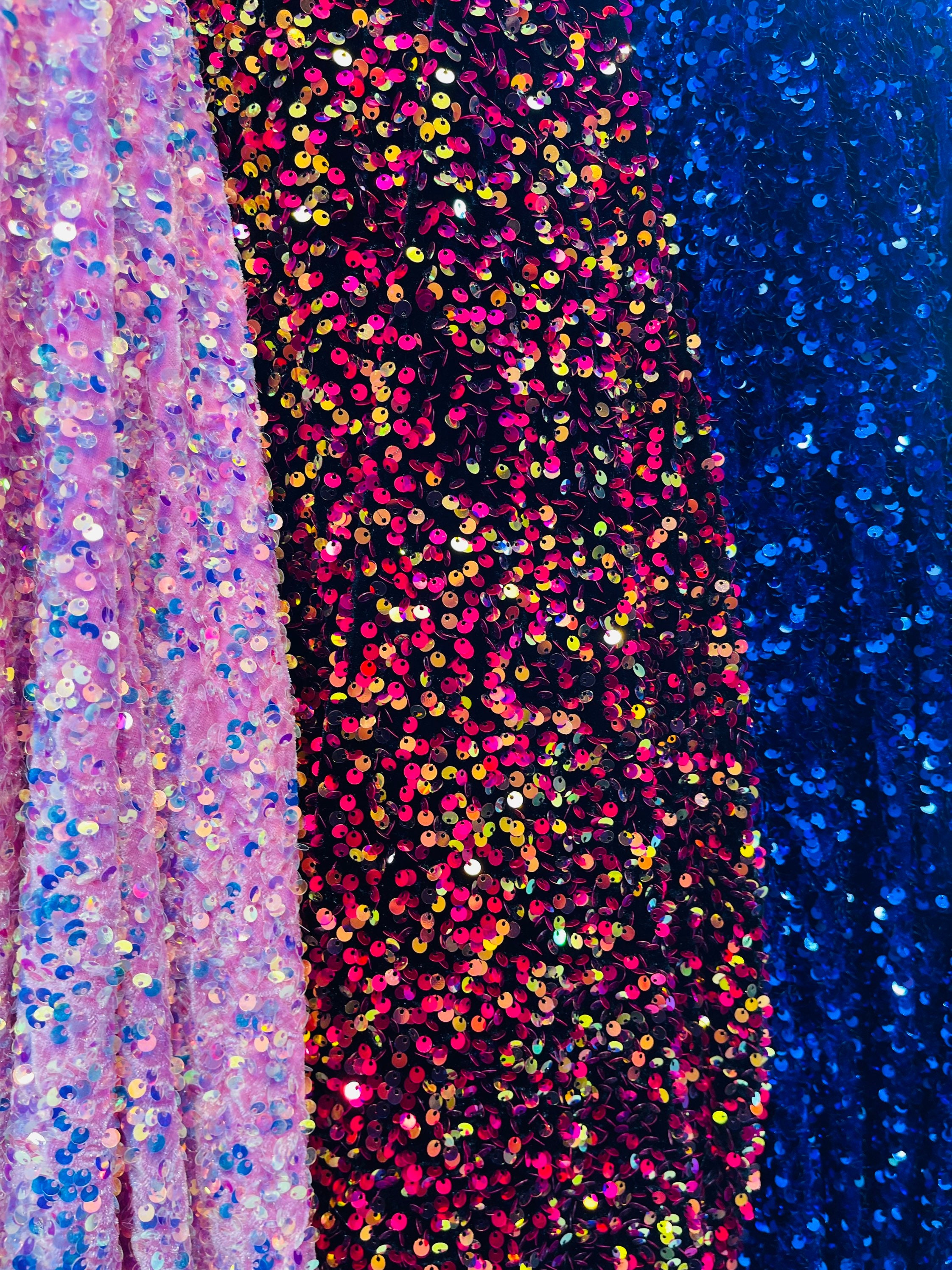 New stretch velvet with luxury sequins all over 5mm shining | Etsy