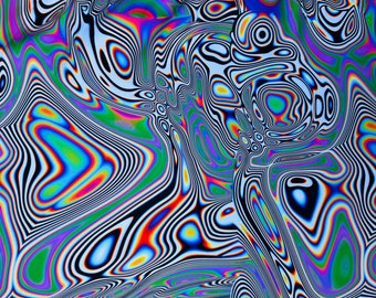 Abstract design multicolor print on great quality nylon spandex under UV light 4-way stretch 58/60” Sold by the YD. Ships worldwide from L.A