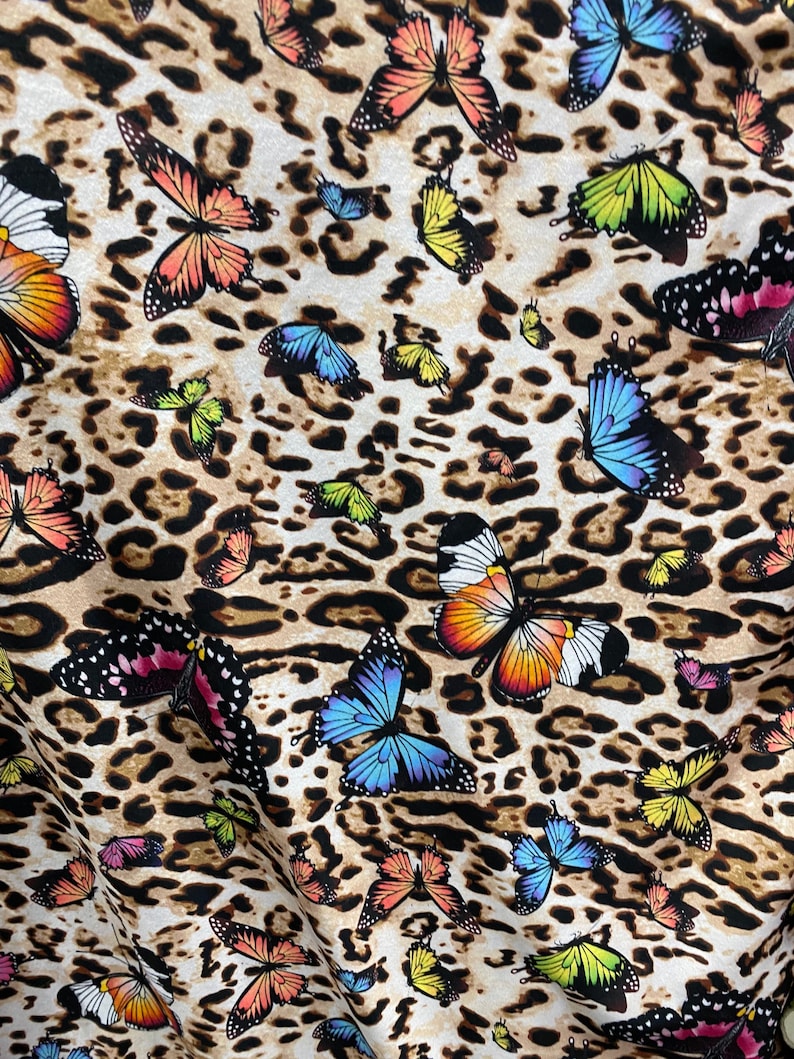 Ships Worldwide from Los Angeles California USA. New butterfly design print on soft poly cotton spandex 4-way stretch 5860\u201d Sold by the YD