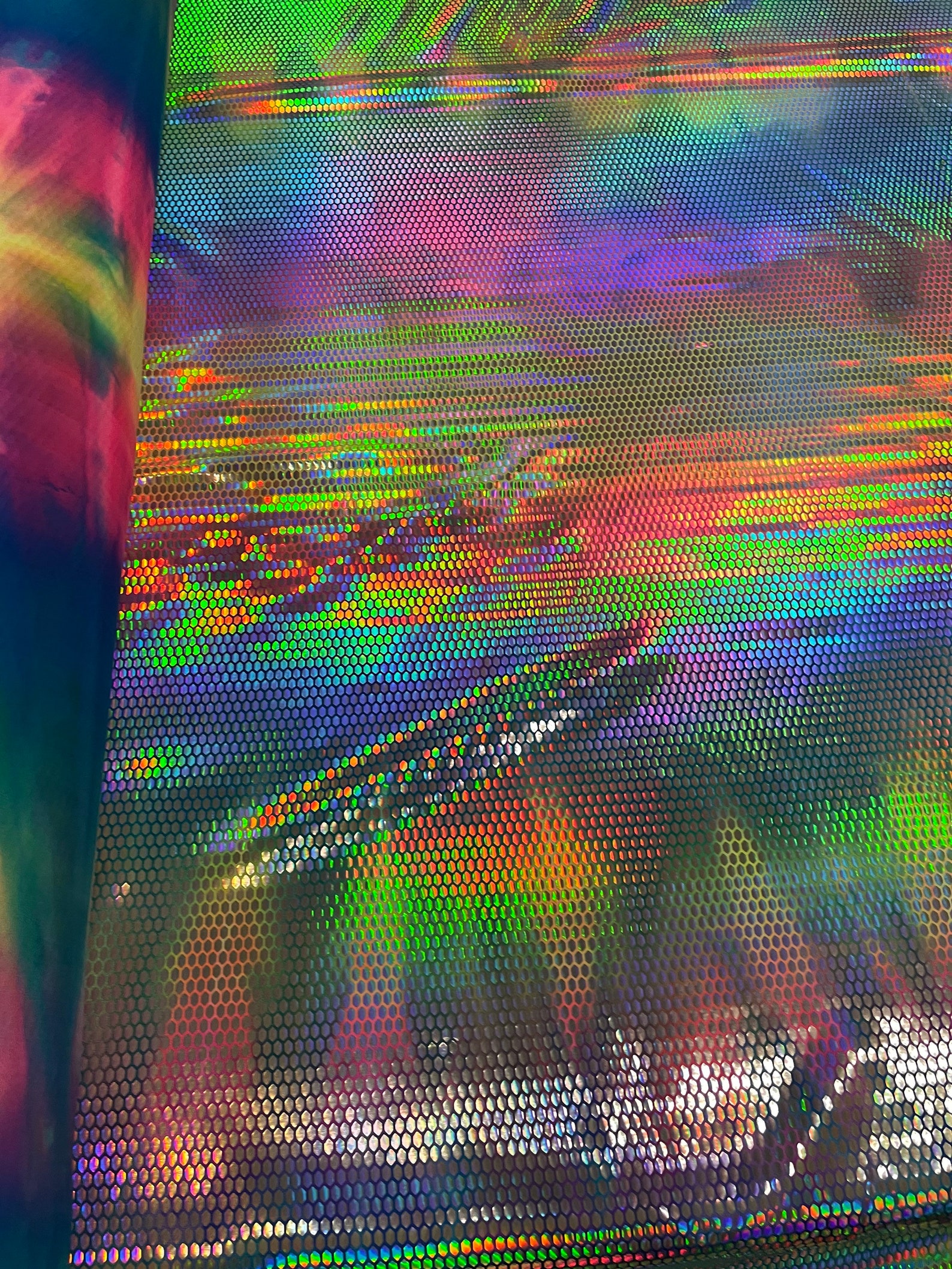 New Tie Dye Nylon Spandex With Iridescent Sequins Etsy