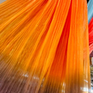 New ombré design print on super organza pleated 58/60” Sold by the YD. Ships Worldwide from Los Angeles California USA
