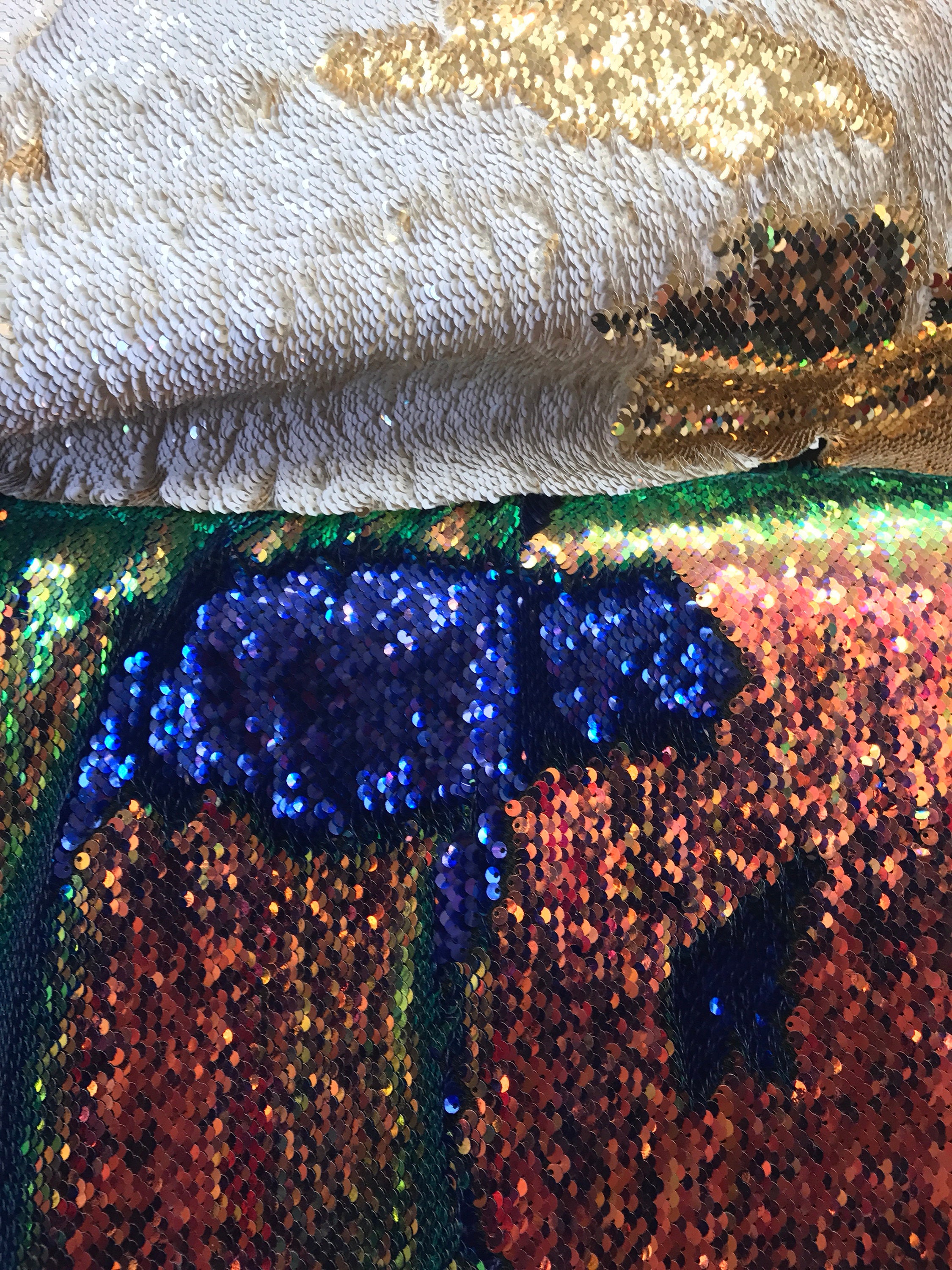 1 Yard Flip Sequin Fabric, Reversible Sequin Fabric,two-tone 5mm