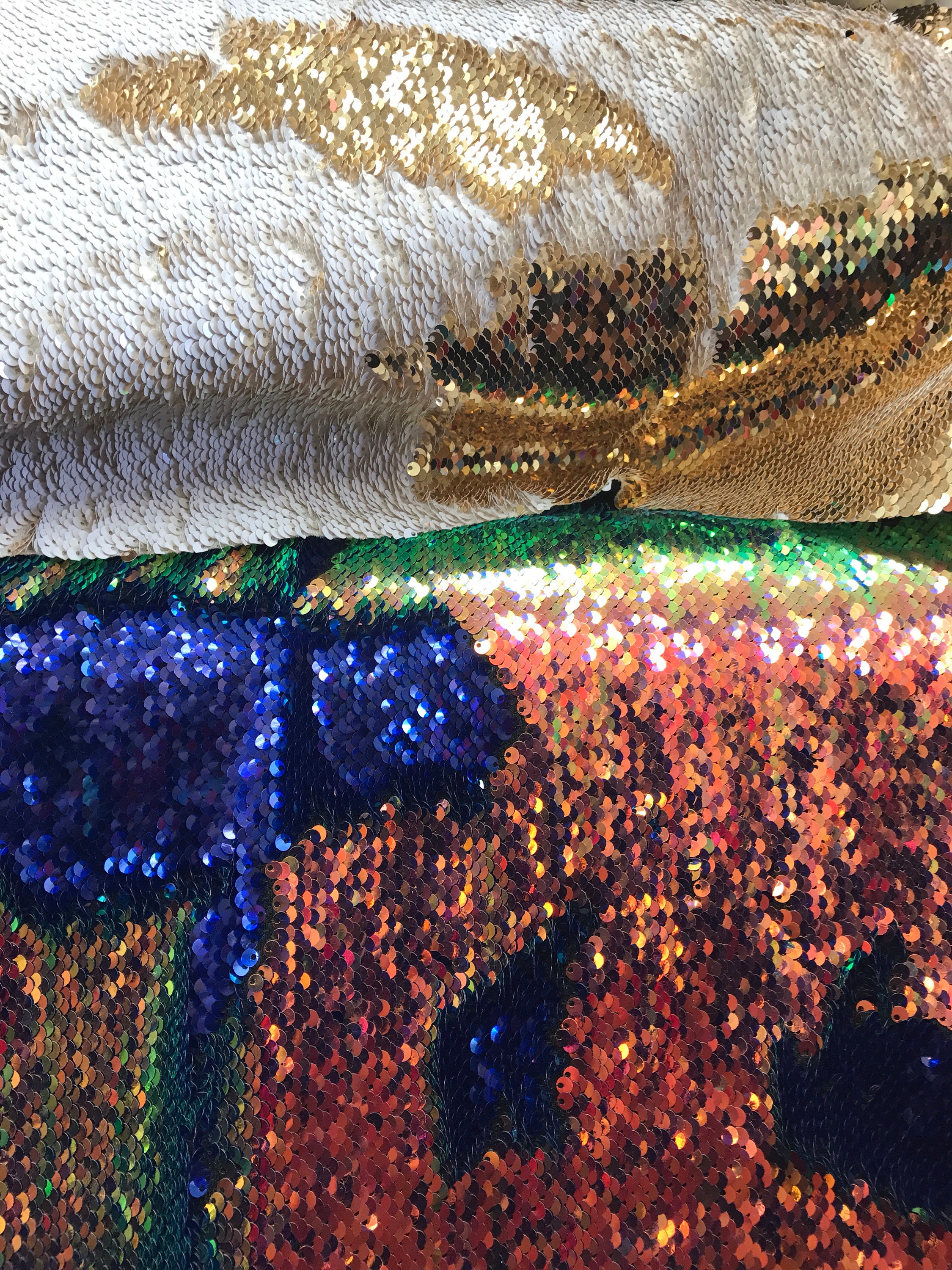 New Color Flip up Sequins on Spandex Base 5mm Reversible Sequins 58/60 ...