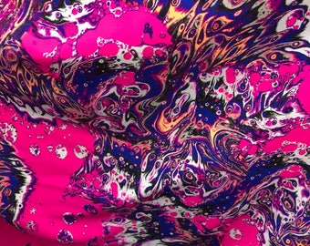 "Neues abstraktes UV-Licht reflektierendes Gewebe auf schwerem Nylon-Spandex 4-Wege-Stretch 58/60 "Verkauft von der YD. Schiffe weltweit aus Los AngelesCA