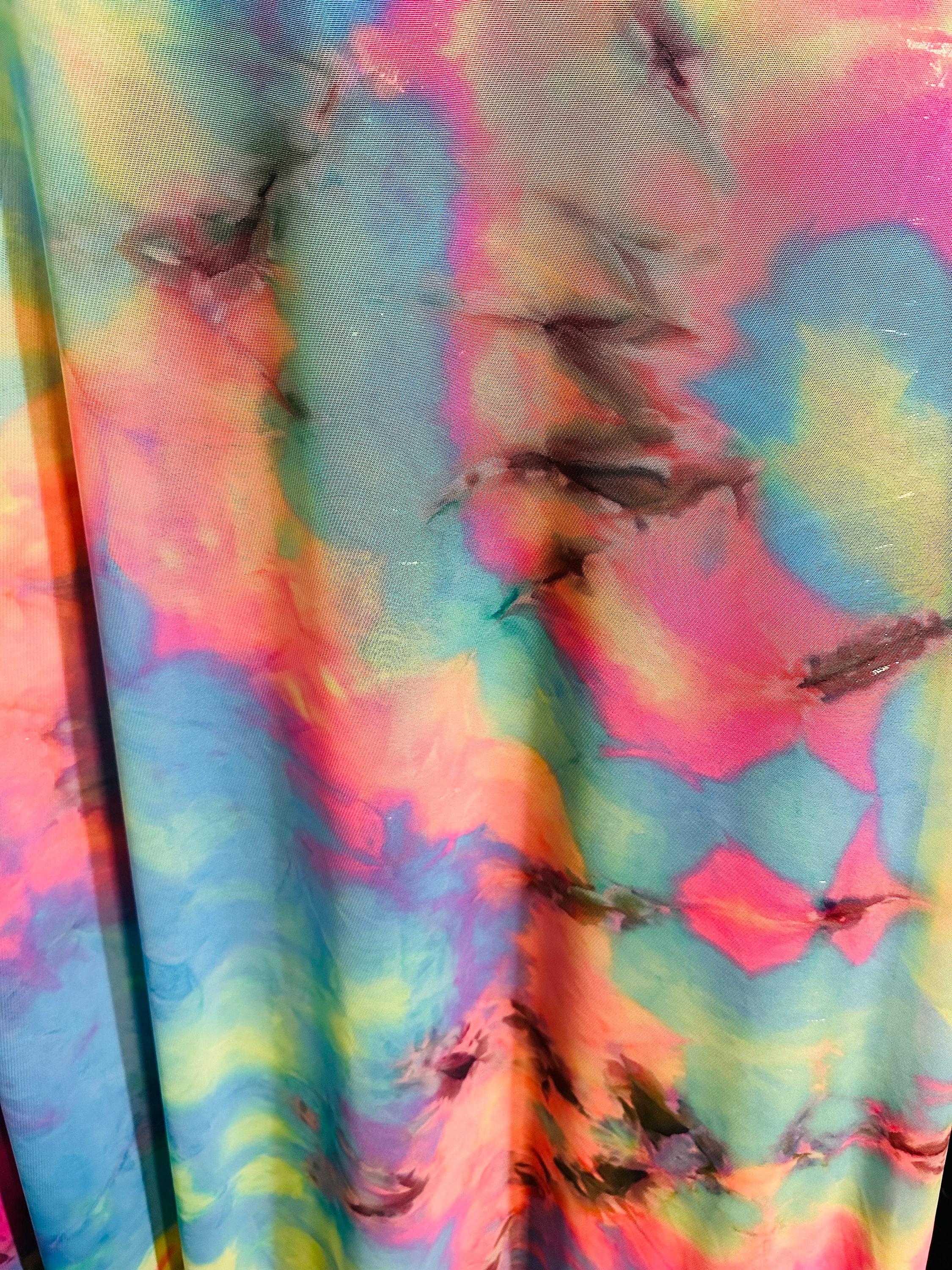 Tie Dye Multi Pastel Power Mesh 4-way Stretch 58/60” Sold by the YD. - Etsy
