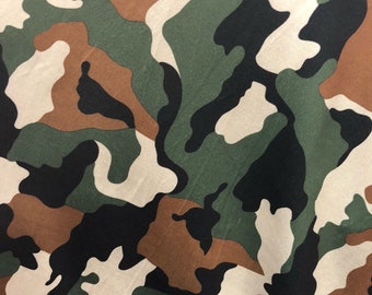 New camouflage design nylon spandex 4way Stretch 58/60" Sold by the YD. Ships worldwide from Los Angeles California USA