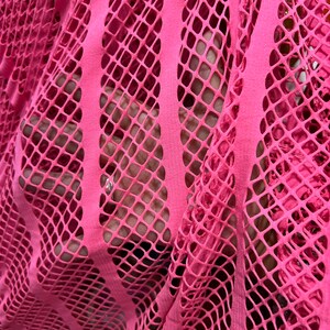 Stripe Fishnet Design Nylon Spandex Fishnet 4-way Stretch 58/60” Sold ...