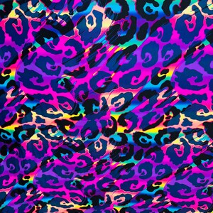 Wildcat Pattern Background Wildcat Design Multicolor Print on Best Quality of Nylon Spandex 4-way ...