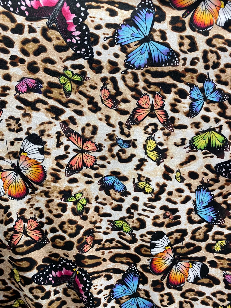 Ships Worldwide from Los Angeles California USA. New butterfly design print on soft poly cotton spandex 4-way stretch 5860\u201d Sold by the YD