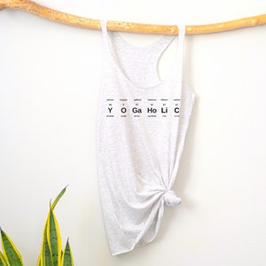 YOGAHOLIC tank top,  Yoga top, yoga addict shirt, good vibes only, spiritual shirt, gym shirt, om, yoga print, fitness shirt, yoga gift