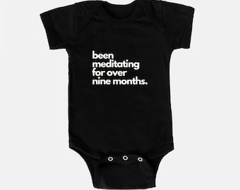 Yoga Baby Onesie, Childs pose, Baby shower gift, funny baby yoga, meditation, namaste baby, cool baby clothes, new baby gift