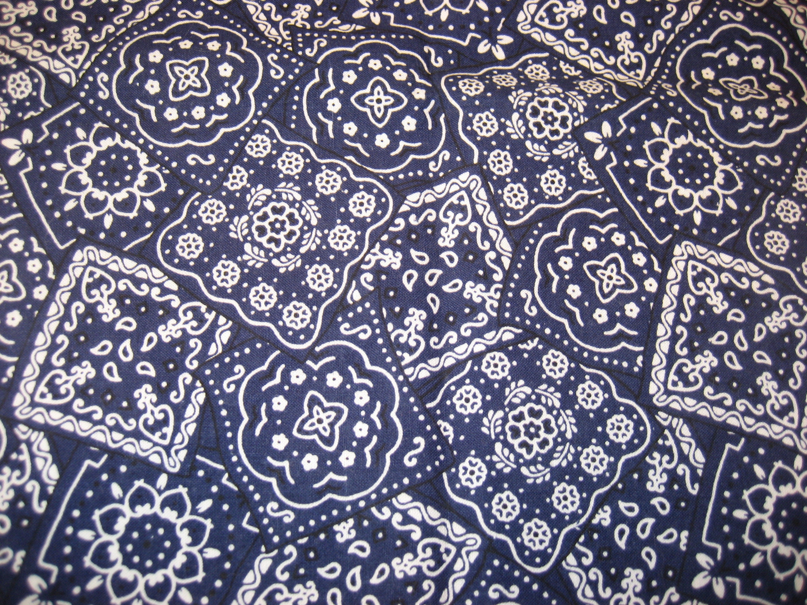 Navy Blue Bandana cotton fabric 44 by 3/4 Yard Etsy