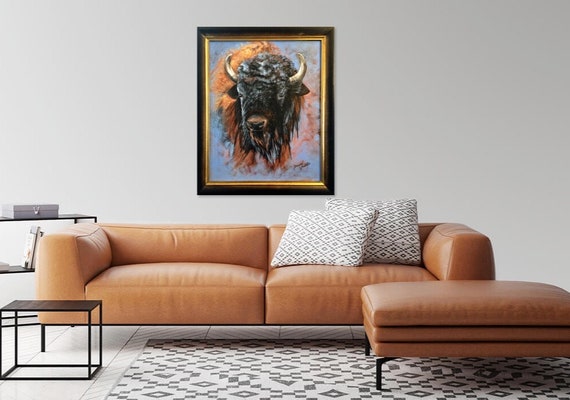 Tatonka x30 Original Buffalo Animal Acrylic Painting Etsy