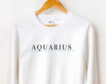 Waterman Sweatshirt, sterrenbeeld trui, Zodiac gift, Waterman verjaardagscadeau, Aquarius Crewneck, Waterman seizoen, vakantie cadeau idee, Zodiac